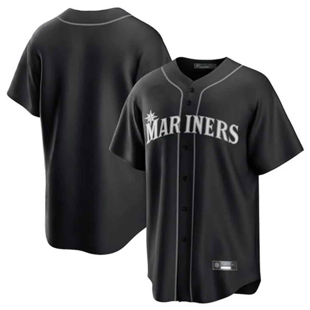 Choea S.Mariners Blank Player Black Home Limited Stitched Jerseys