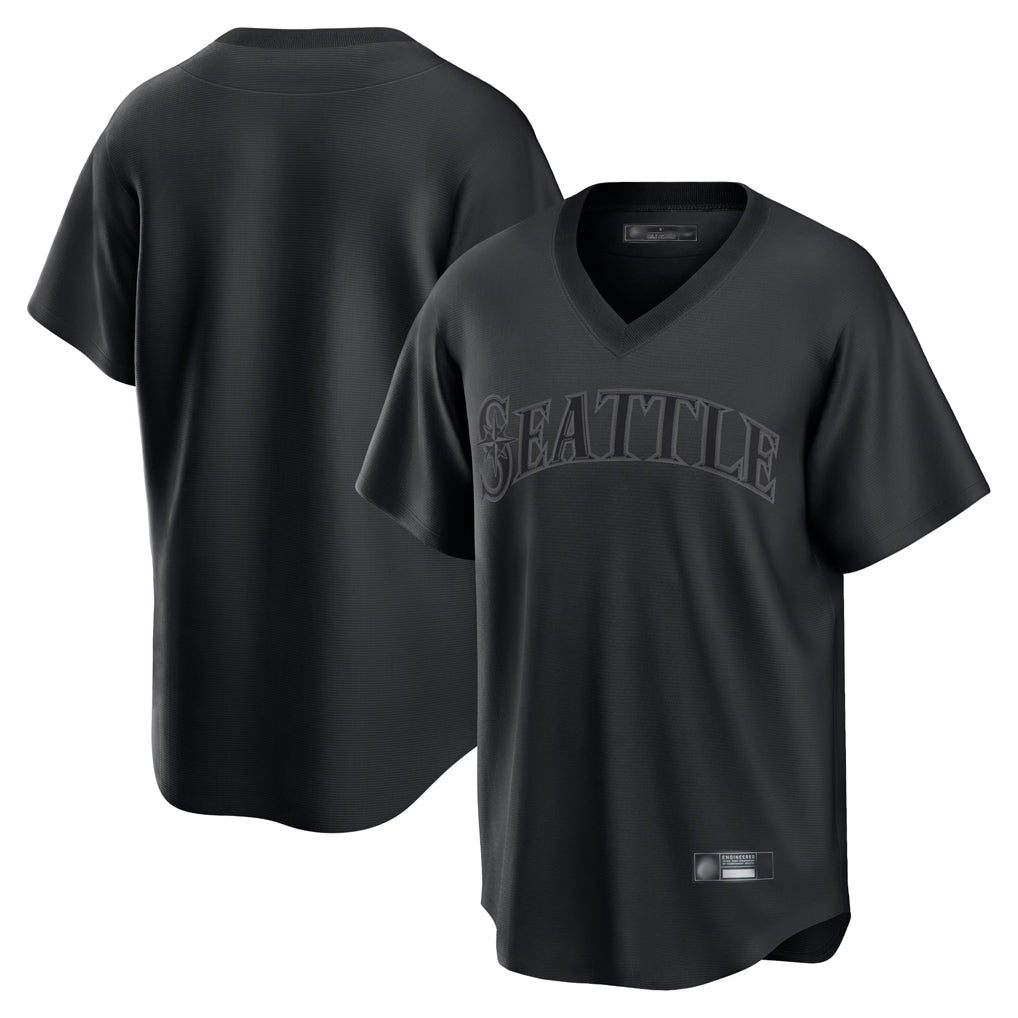Choea S.Mariners Blank Player Black Replica Fashion T-shirt Stitched Jerseys