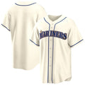 Choea S.Mariners Blank Player Cream Home Game Stitched Jerseys