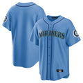 Choea S.Mariners Blank Player Light Blue Home Limited Stitched Jerseys