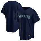 Choea S.Mariners Blank Player Navy Home Game Stitched Jerseys