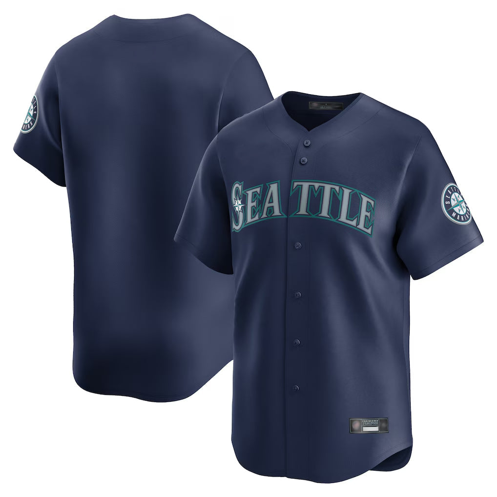 Choea S.Mariners Blank Player Navy Home Limited Stitched Jerseys