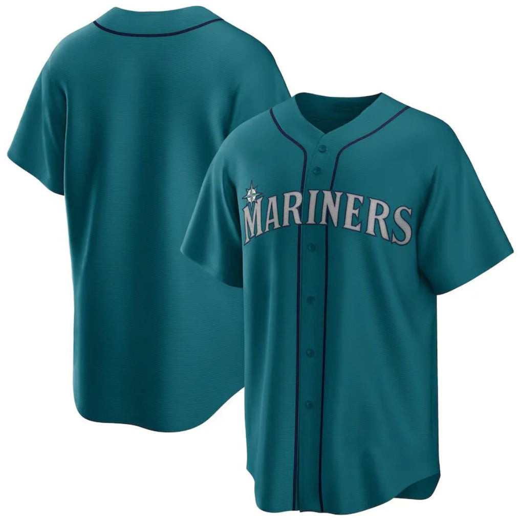 Choea S.Mariners Blank Player Teal Home Game Stitched Jerseys