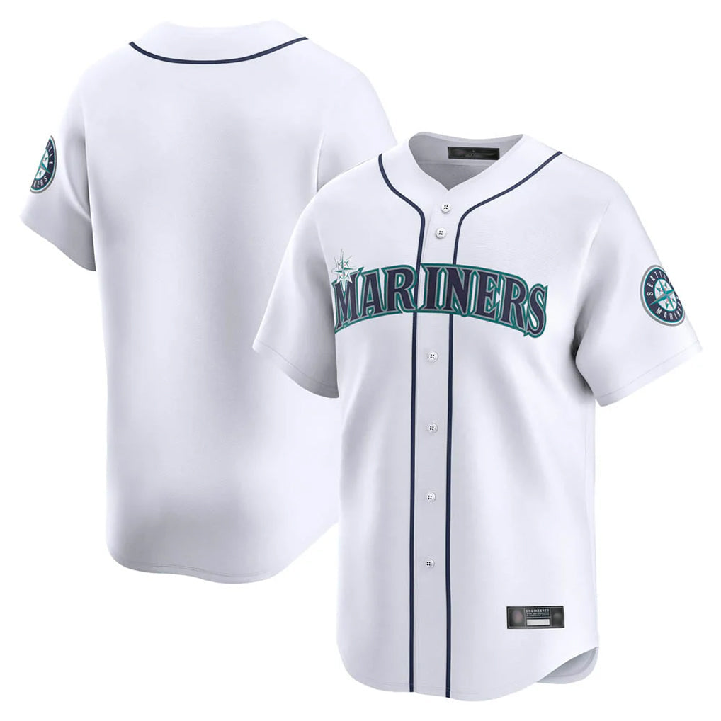 Choea S.Mariners Blank Player White Home Limited Stitched Jerseys