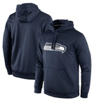 Choea S.Seahawks Navy LOGO Pullover Hoodies Game Blank Player Stitched Jerseys