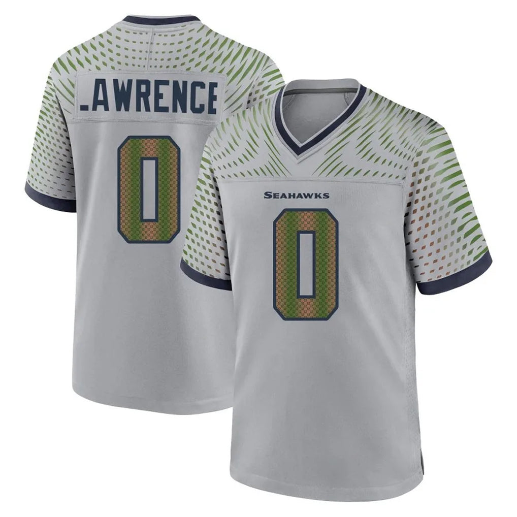 Choea S.Seahawks #0 DeMarcus Lawrence Player Grey 2025 Rivalries Collection Home Game Stitched Jerseys