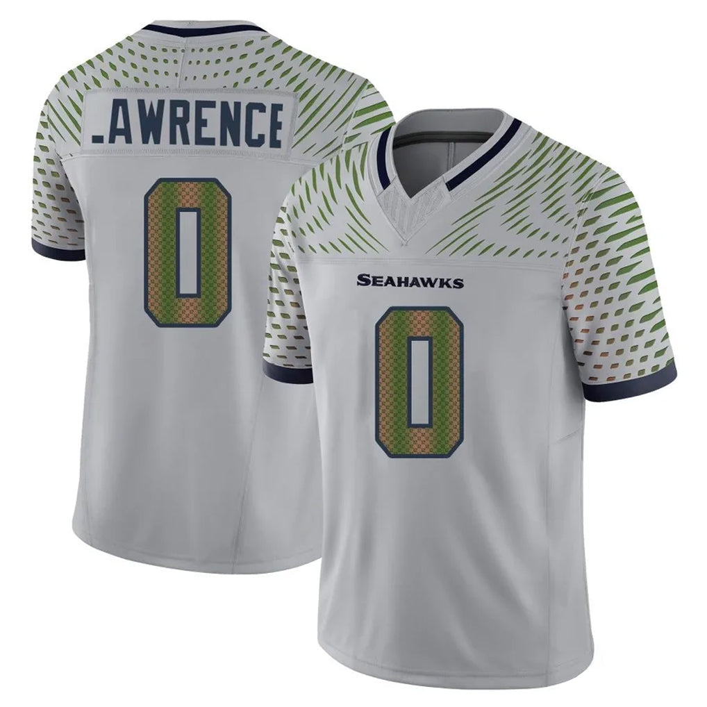 Choea S.Seahawks #0 DeMarcus Lawrence Player Grey Limited 2025 Rivalries Collection Home Game Stitched Jerseys