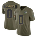 Choea S.Seahawks #0 DeMarcus Lawrence Player Olive 2025 Salute To Service Limited Home Game Stitched Jerseys