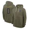Choea S.Seahawks #0 DeMarcus Lawrence Player Olive Salute to Service Pullover Hoodies Limited Stitched Jerseys