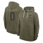 Choea S.Seahawks #0 DeMarcus Lawrence Player Olive Salute to Service Pullover Hoodies Limited Stitched Jerseys