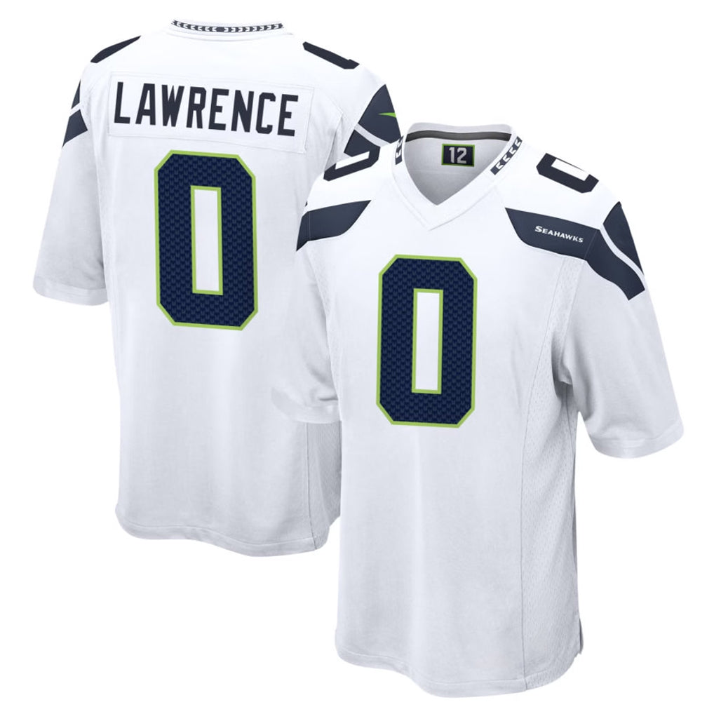 Choea S.Seahawks #0 DeMarcus Lawrence Player White Home Game Stitched Jerseys