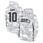 Choea S.Seahawks #10 Cooper Kupp Player Arctic Camo Limited Salute to Service Pullover Hoodies Game Stitched Jerseys