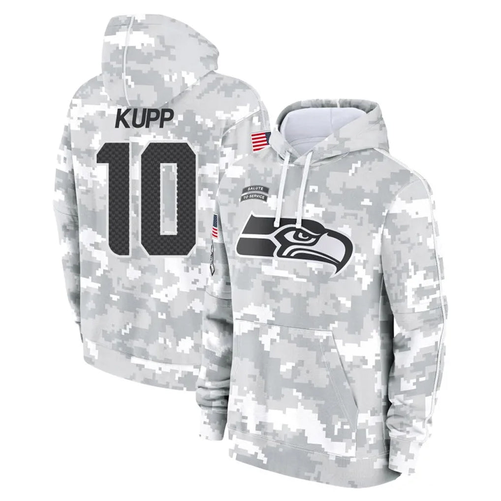 Choea S.Seahawks #10 Cooper Kupp Player Arctic Camo Limited Salute to Service Pullover Hoodies Game Stitched Jerseys