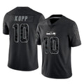 Choea S.Seahawks #10 Cooper Kupp Player Black Limited Reflective Home Game Stitched Jerseys