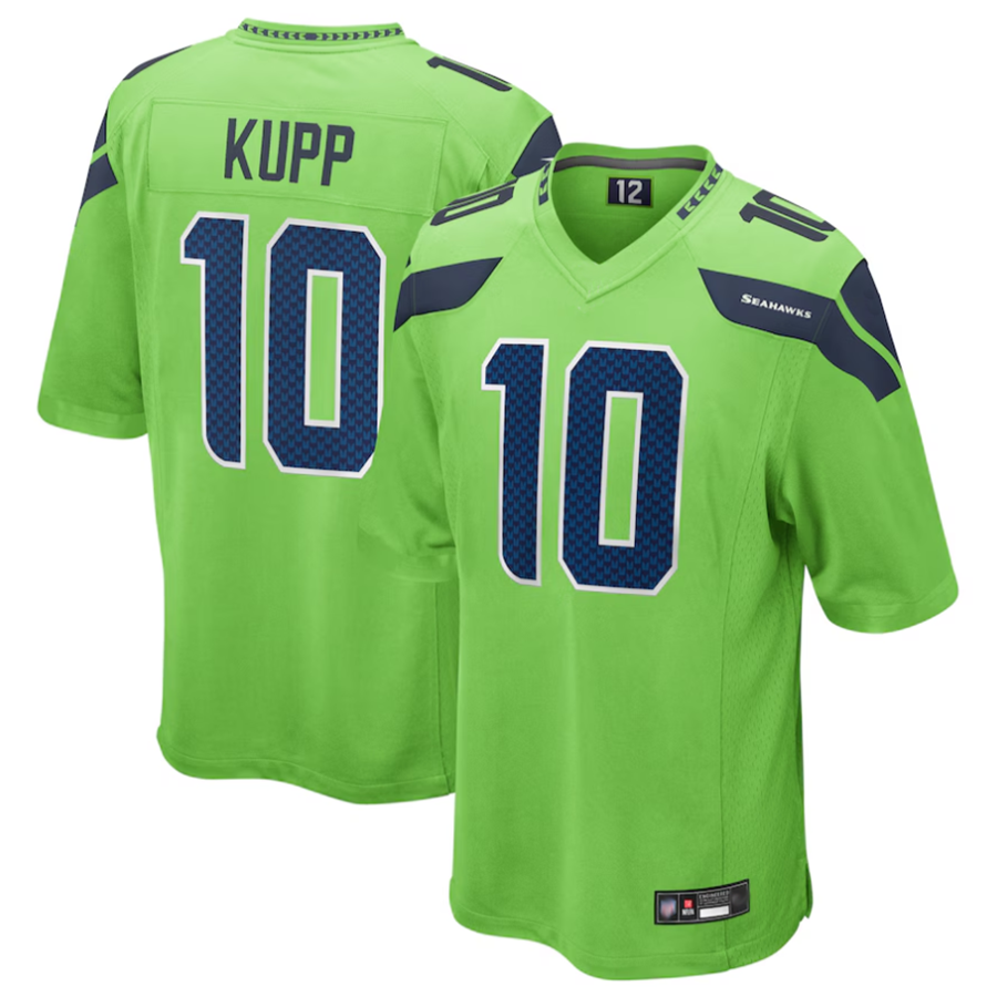 Choea S.Seahawks #10 Cooper Kupp Player Green Game Replica Stitched Jerseys