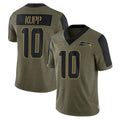 Choea S.Seahawks #10 Cooper Kupp Player Olive Salute To Service Limited Game Stitched Jerseys