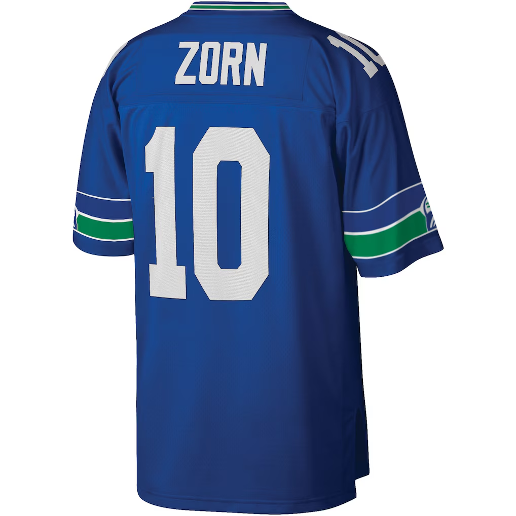 Choea S.Seahawks #10 Jim Zorn Mitchell & Ness Royal Legacy Replica Jersey