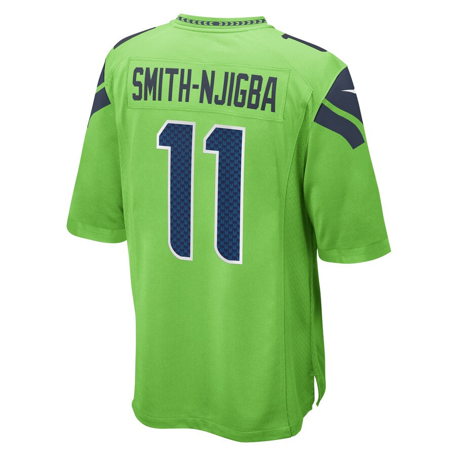 Choea S.Seahawks #11 Jaxon Smith-Njigba Neon Green Game Stitched Jerseys