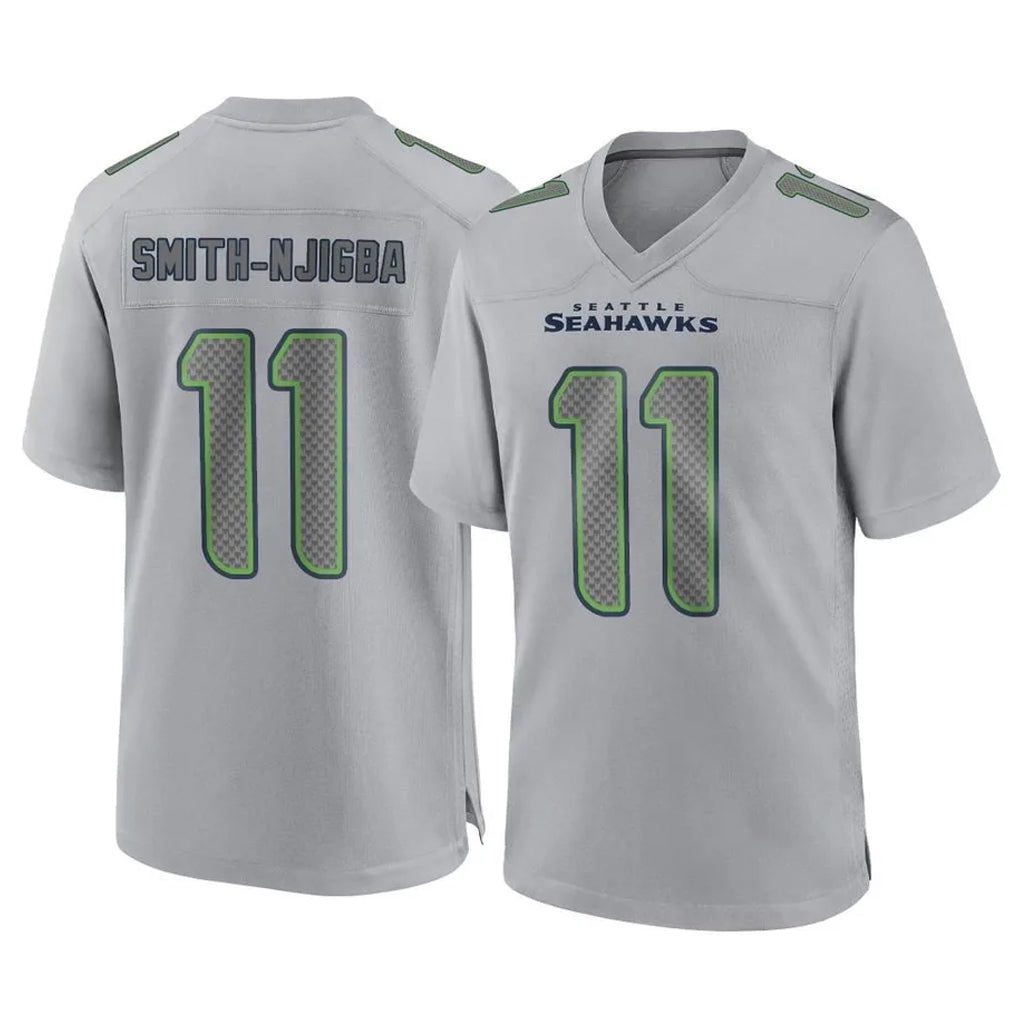 Choea S.Seahawks #11 Jaxon Smith-Njigba Player Gray Atmosphere Fashion Home Game Stitched Jerseys