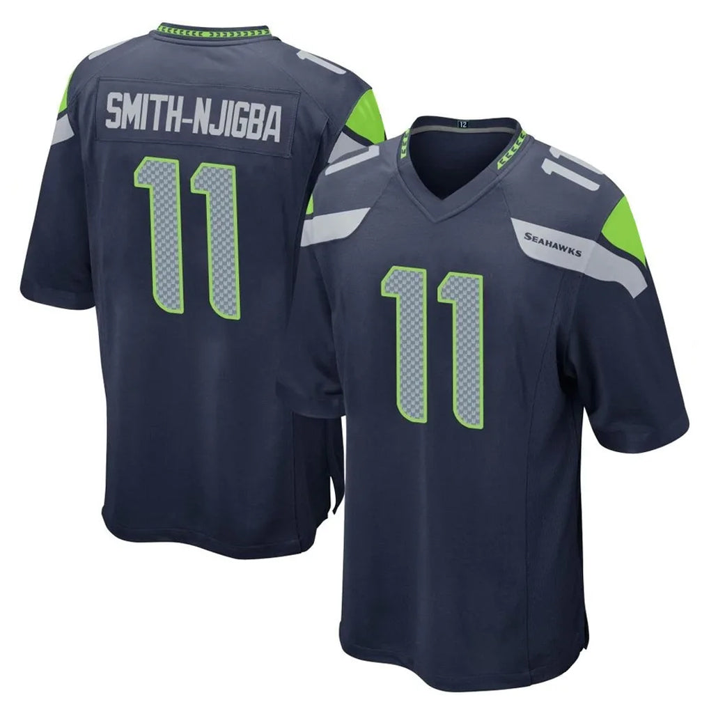 Choea S.Seahawks #11 Jaxon Smith-Njigba Player Navy Home Game Stitched Jerseys