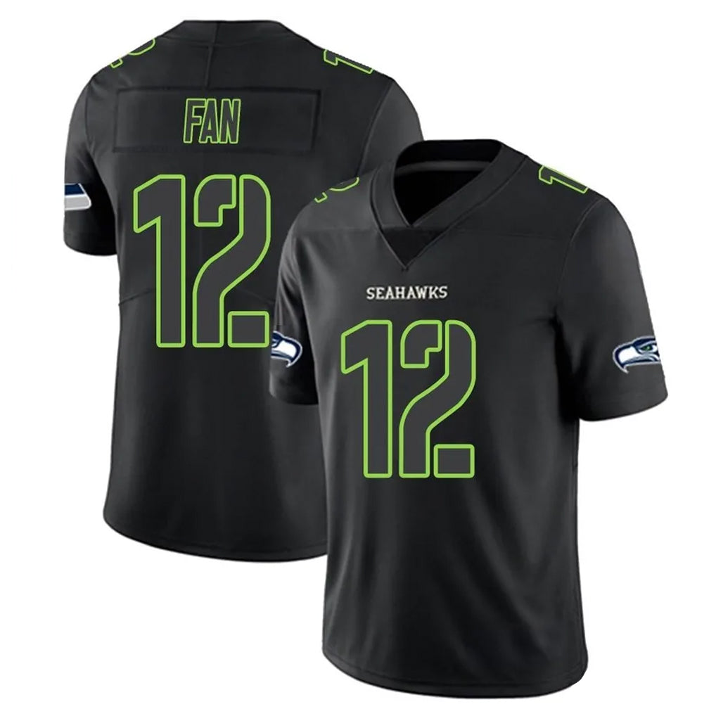 Choea S.Seahawks #12 12th Fan Player Black Impact Limited Home Game Stitched Jerseys