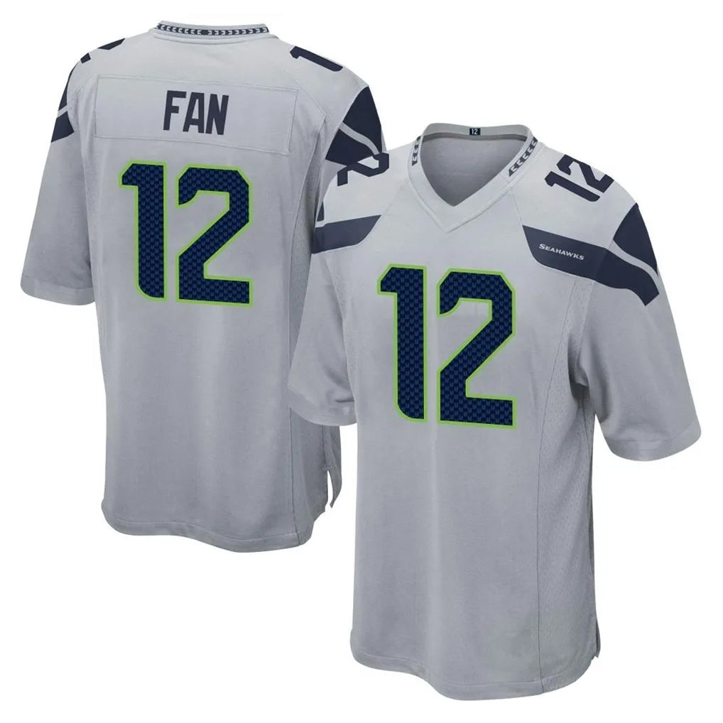 Choea S.Seahawks #12 12th Fan Player Gray Home Game Stitched Jerseys