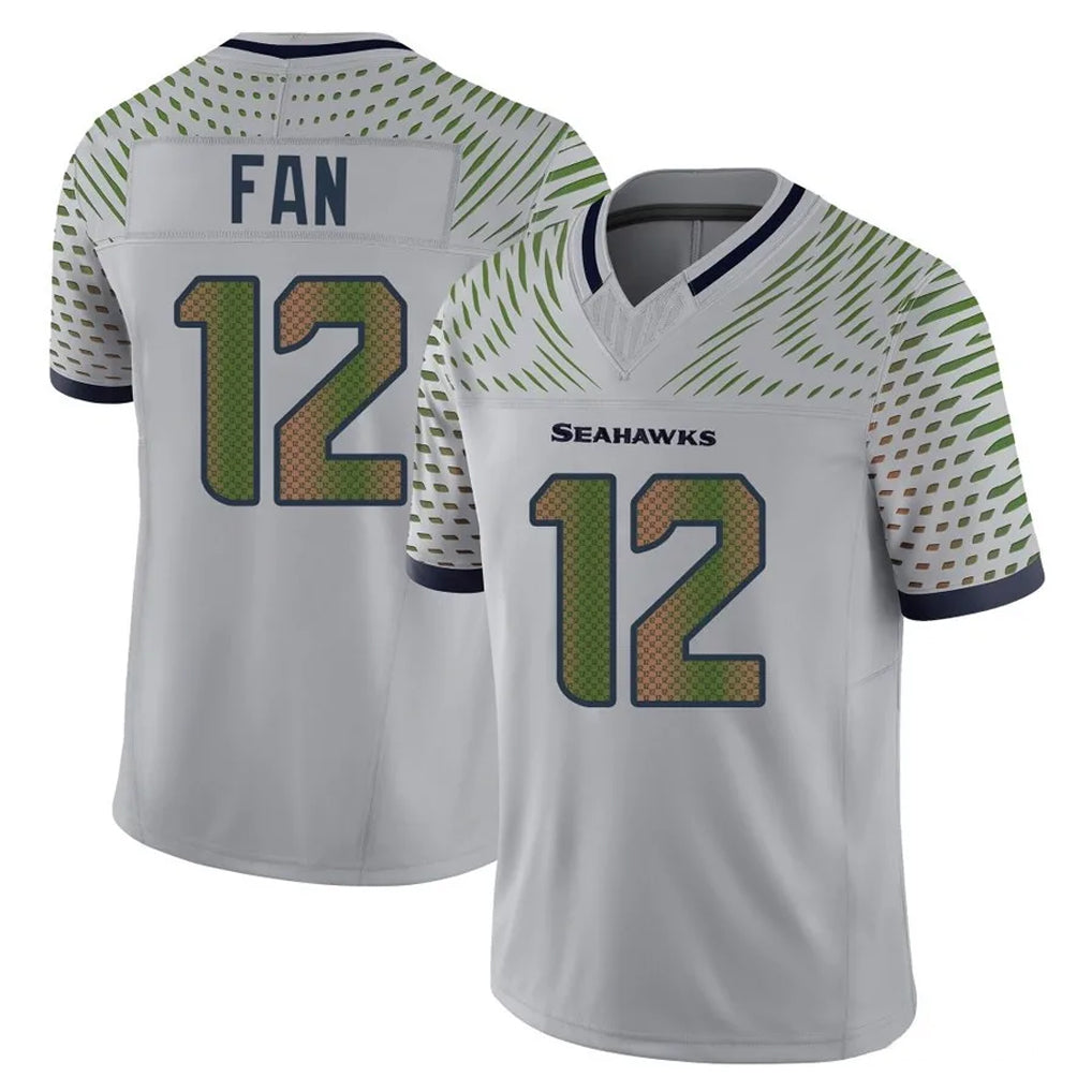 Choea S.Seahawks #12 12th Fan Player Grey Limited 2025 Rivalries Collection Home Game Stitched Jerseys