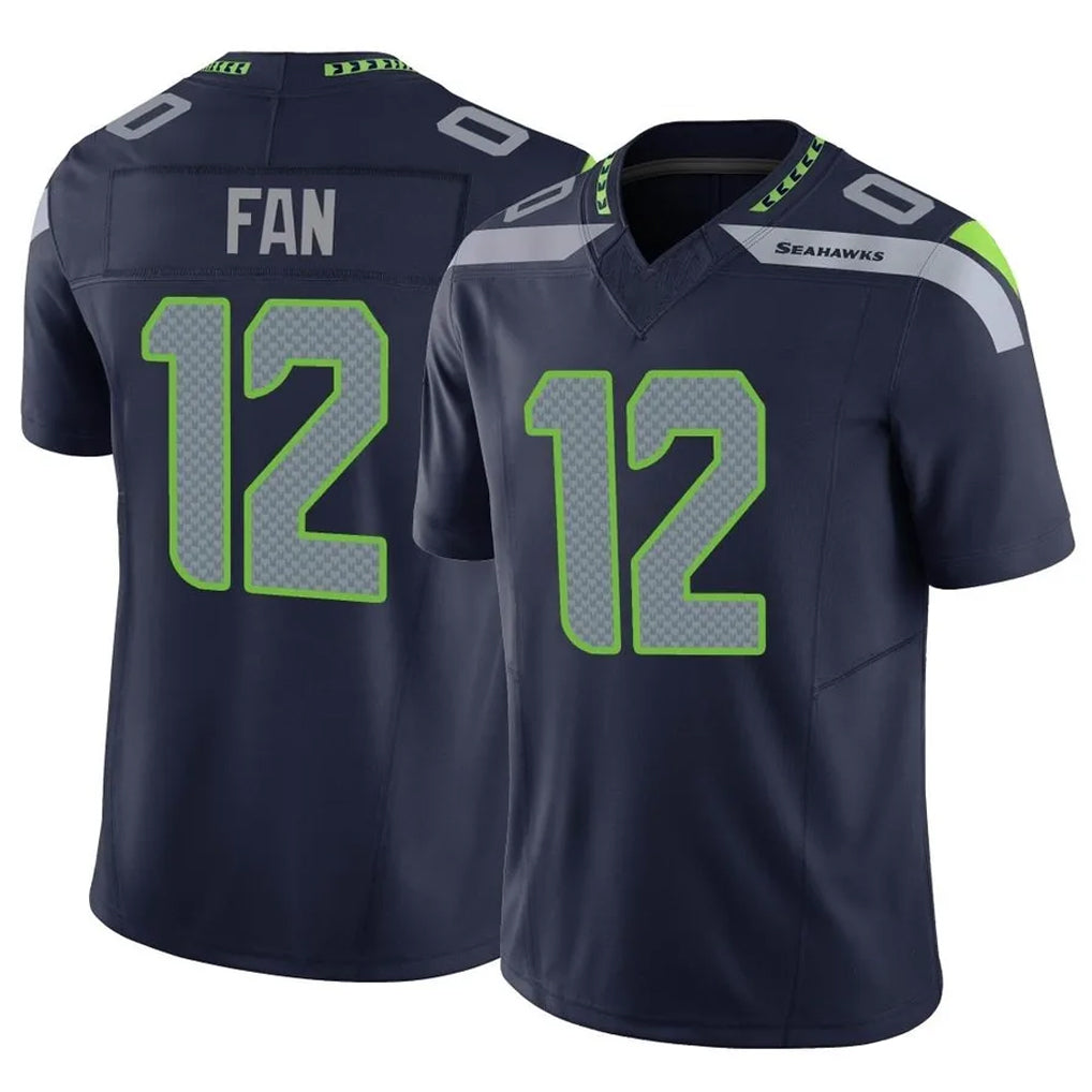 Choea S.Seahawks #12 12th Fan Player Navy Limited Vapor F.U.S.E. Home Game Stitched Jerseys