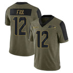 Choea S.Seahawks #12 12th Fan Player Olive Salute To Service Limited Game Stitched Jerseys