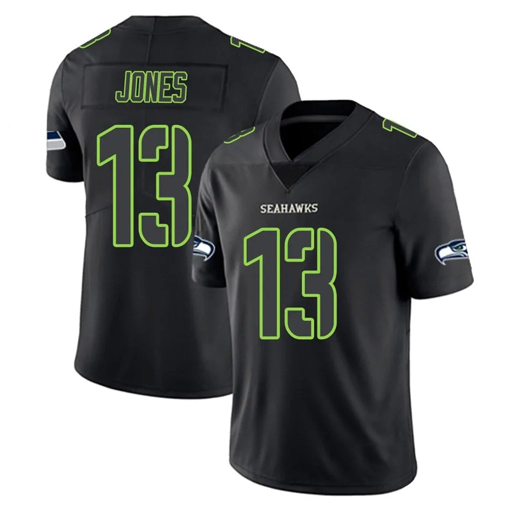 Choea S.Seahawks #13 Ernest Jones IV Player Black Impact Limited Home Game Stitched Jerseys