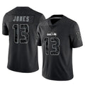 Choea S.Seahawks #13 Ernest Jones IV Player Black Limited Reflective Home Game Stitched Jerseys