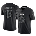 Choea S.Seahawks #13 Ernest Jones IV Player Black Limited Reflective Home Game Stitched Jerseys