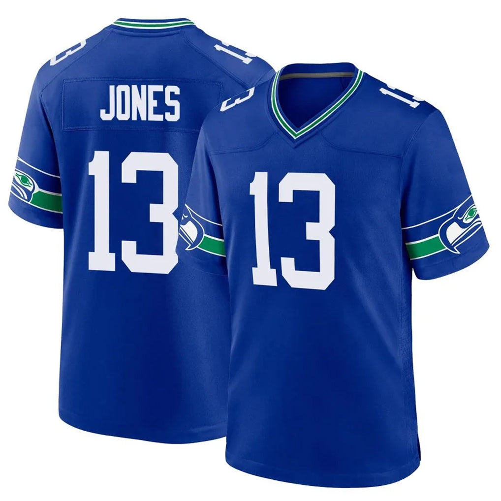 Choea S.Seahawks #13 Ernest Jones IV Player Royal Throwback Home Game Stitched Jerseys