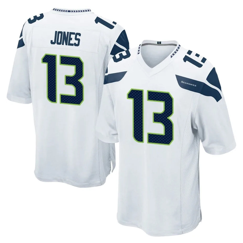 Choea S.Seahawks #13 Ernest Jones IV Player White Home Game Stitched Jerseys
