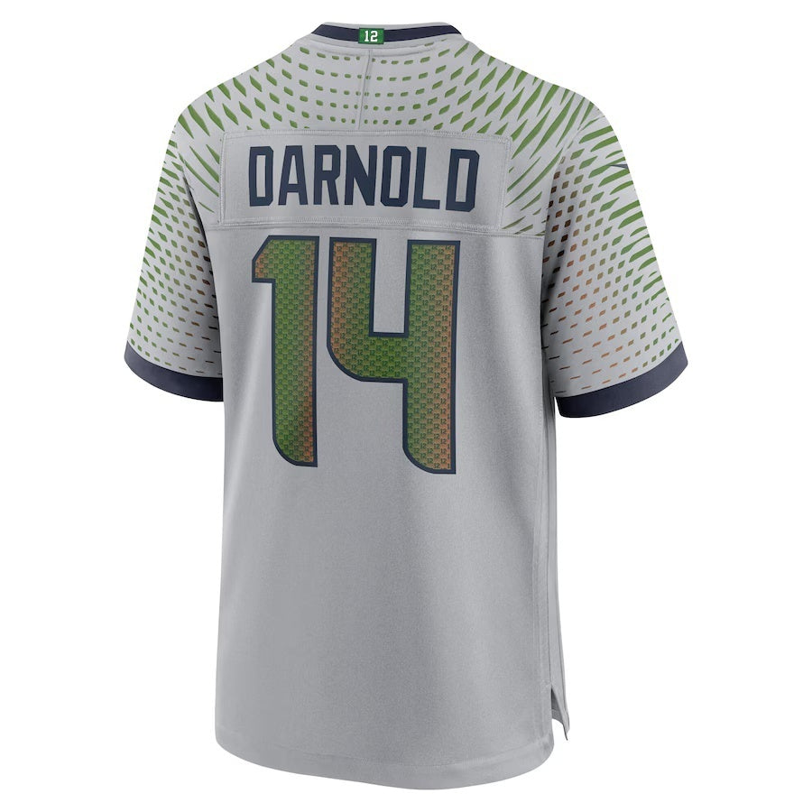 Choea S.Seahawks #14 Sam Darnold 2025 Rivalries Collection Game Wolf Gray Stitched Jerseys