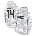 Choea S.Seahawks #14 Sam Darnold Player Arctic Camo Limited Salute to Service Pullover Hoodies Game Stitched Jerseys