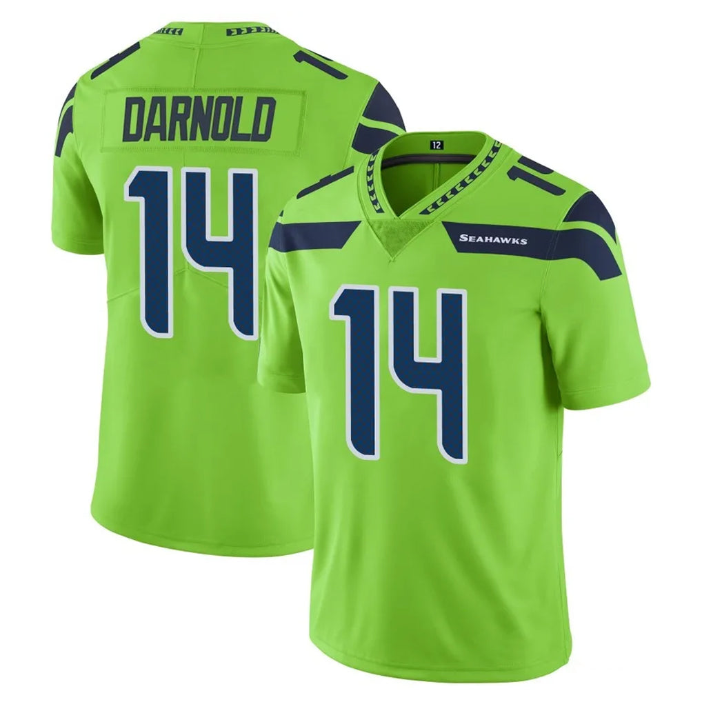 Choea S.Seahawks #14 Sam Darnold Player Green Limited Color Rush Home Game Stitched Jerseys