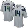 Choea S.Seahawks #14 Sam Darnold Player Grey Game Football Jerseys