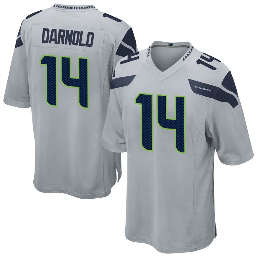 Choea S.Seahawks #14 Sam Darnold Player Grey Game Football Jerseys