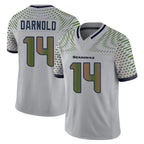 Choea S.Seahawks #14 Sam Darnold Player Grey Limited 2025 Rivalries Collection Home Game Stitched Jerseys