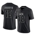 Choea S.Seahawks #18 Elijah Arroyo Player Black Limited Reflective Home Game Stitched Jerseys