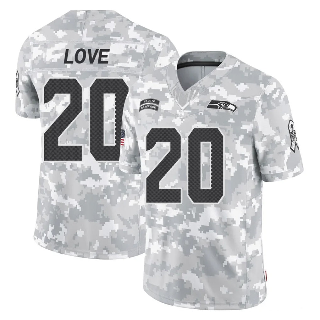 Choea S.Seahawks #20 Julian Love Player Arctic Camo Limited Salute To Service Home Game Stitched Jerseys