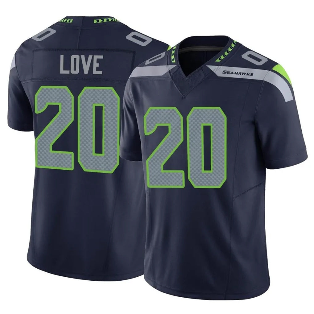 Choea S.Seahawks #20 Julian Love Player Navy Limited Vapor F.U.S.E. Home Game Stitched Jerseys