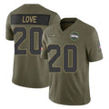 Choea S.Seahawks #20 Julian Love Player Olive 2025 Salute To Service Limited Home Game Stitched Jerseys