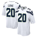 Choea S.Seahawks #20 Julian Love Player White Home Game Stitched Jerseys