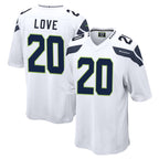 Choea S.Seahawks #20 Julian Love Player White Home Game Stitched Jerseys