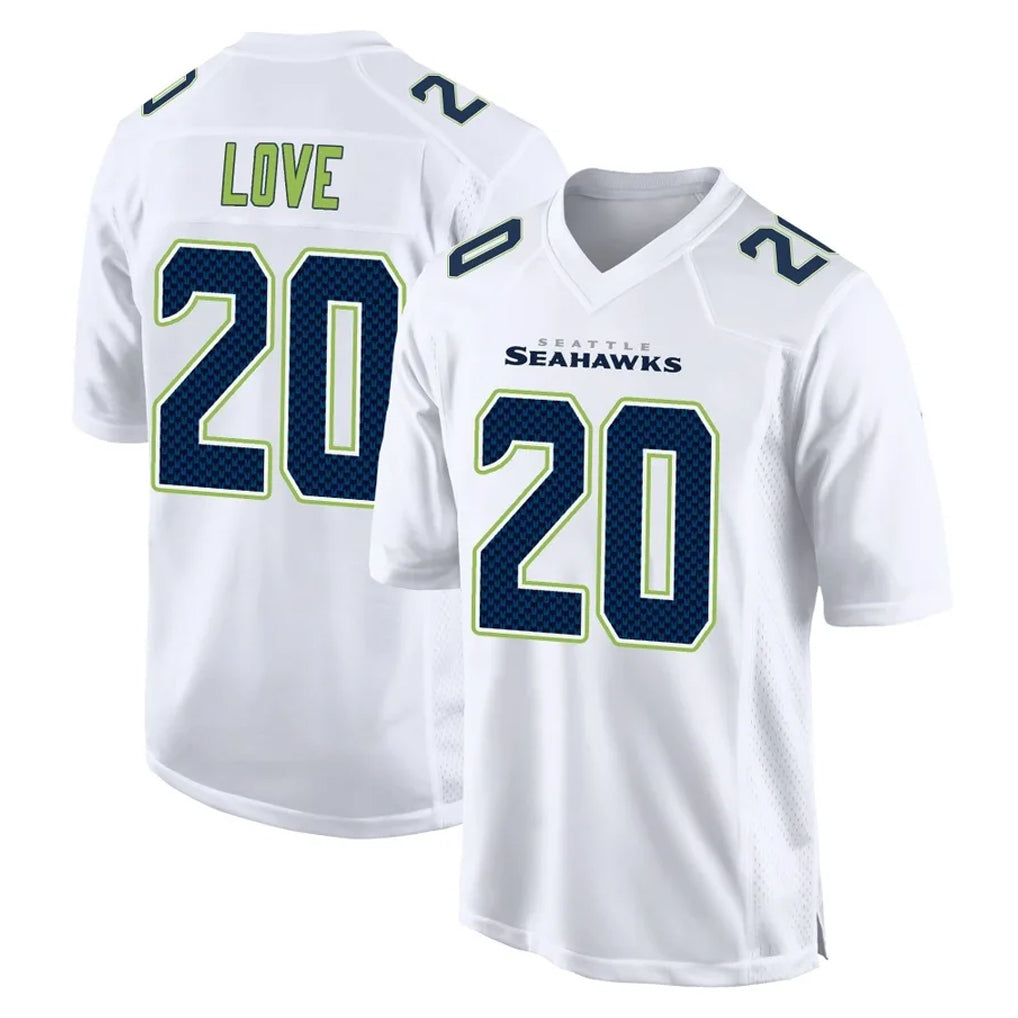 Choea S.Seahawks #20 Julian Love Player White Tundra Fashion Home Game Stitched Jerseys