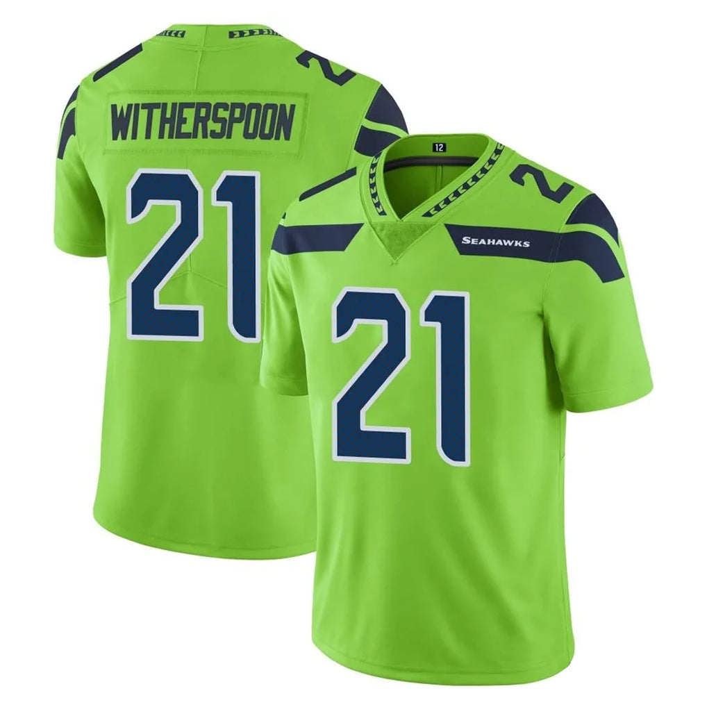Choea S.Seahawks #21 Devon Witherspoon Player Green Limited Color Rush Home Game Stitched Jerseys