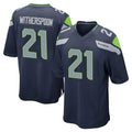 Choea S.Seahawks #21 Devon Witherspoon Player Navy Home Game Stitched Jerseys