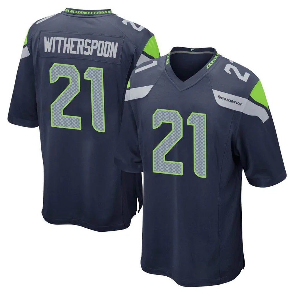 Choea S.Seahawks #21 Devon Witherspoon Player Navy Home Game Stitched Jerseys